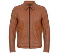 Infinity Leather Giacca da Motociclista Abbronzatura Harrington in Pelle Intelligente Classic da Uomo 3XL