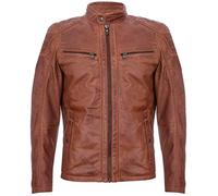 Infinity Leather Giacca da Motociclista da Uomo Abbronzatura Trapuntata in Pelle da Corsa con Zip M