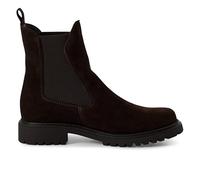 Infinity Leather Stivaletti Chelsea Alti Classici in Pelle Marrone Moka da Donna