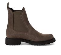Infinity Leather Stivaletti Chelsea Alti Classici in Pelle Marrone Talpa da Donna
