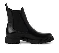 Infinity Leather Stivaletti Chelsea Alti Classici in Pelle Nera da Donna