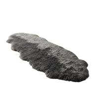 Infinity Leather Tappeto di Vera Pelle di Pecora - 100% Lana Naturale, Morbido, Soffice e Setoso, Plaid di Lusso per Camera da Letto, Divano o Pavimento, Caldo e Traspirante