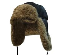 Infinity Leather Uomo B3 Marrone Zenzero Aviator Pelle di Pecora WW2 Volante Cappello L