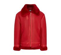 Infinity Leather Uomo Rosso B3 RAF Montone Shearling Volante Pelle Aviatrice Bomber Giacca