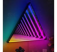 Infinity Mirror Light con controllo del suono, luce tunnel APP con 385 effetti di colore e riproduzione musicale per ridurre lo stress esperienza visiva, specchio decorativo