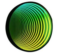Infinity Mirror Light, lampada a tunnel 3D LED con music Sync, Smart App e telecomando, modalità 358 RGB per la stanza di gioco, arredamento della camera da letto, terapia sensoriale, montaggio a pare