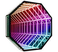 Infinity Mirror Light, lampada a tunnel 3D LED con music Sync, Smart App e telecomando, modalità 358 RGB per la stanza di gioco, arredamento della camera da letto, terapia sensoriale, montaggio a pare