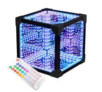 Infinity Mirror Tunnel Light con telecomando reattivo al suono RGB, alimentato tramite USB, per giochi da tavolo, decorazione per feste