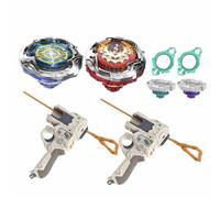 INFINITY NADO S7 Trottola con 2 Lanciatori modulari, trottola in metallo Tipo difesa/resistenza Rotazione destra/sinistra, Giocattolo per bambini bambine 5+