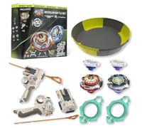 INFINITY NADO S7 Trottola con arena & 2 Lanciatori modulare, trottola in metallo Tipo difesa/resistenza Rotazione destra/sinistra, Giocattolo per bambini bambine 5+