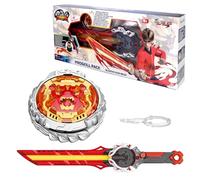 INFINITY NADO Trottola in metallo, con lancia spade, trottola illuminata, per bambini e bambine da 5 6 7 8 9 10, Blazing War Bear, rosso