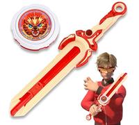 Infinity Nado trottola per bambini in metallo, Battle Tops lanciatore di trottole per bambini, Mini Sword Blazing War Bear, rosso, plastica, 5-12 anni