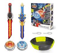 INFINITY NADO Trottole Battle Arena Set 2pcs, bambini metallo luce fino giocattoli trottola, giocattoli da battaglia con lancia spade, per bambini ragazzi ragazze di 5 6 7 8 9 10 11 12 anni e oltre