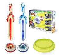 INFINITY NADO Trottole Battle Arena Set, bambini trottola giocattoli 2PCS, batting top contro i giocattoli con mini spada lanciatore, trottola per ragazzi e ragazze 5 6 7 8 9 10 11 12 anni e oltre