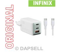 Infinix Caricabatterie Fast Originale 1x Usb + 2x Usb-c 65w Per Nokia 123 Shield