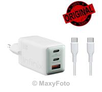 INFINIX CARICABATTERIE TRIO FAST ORIGINALE 1X USB + 2X USB-C 65W + CAVO 798F0CA