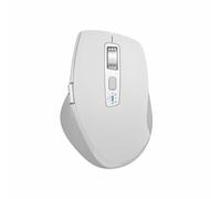 INFINMIND Mouse Bluetooth Senza Fili con Smart Flying Scroll, Rotellina ergonomica per il pollice, silenzioso per 3 dispositivi - Compatibile con Windows/Mac OS/Chrome/Android (Bianco)