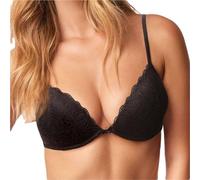 INFIORE 1 Pezzo di Reggiseno Donna Triangolo in Pizzo 902 Senza Ferretto Imbottiture Estraibili. Nero 4B