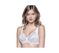 Infiore 1006 Reggiseno Sfoderato Coppa C in Pizzo Elasticizzato Senza Ferretto Non Imbottito (6 IT Donna, Bianco)