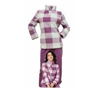 Infiore Pigiama Donna Pile Effetto Coral - Morbido e Felpato - Invernale (651477 Panna/Ribes, L)