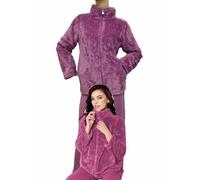 Infiore Pigiama Donna Pile Effetto Coral - Morbido e Felpato - Invernale (651492 Ribes, XL)