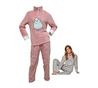 Infiore Pigiama Donna Pile Effetto Coral- Pigiama Donna Pile Morbido - Pigiama Donna Invernale - Pigiama Donna Coral - Pigiama Donna Felpato (0815 Rosa, S)