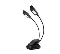 Infitronic IN3LED2NL - 6 LED luce leggio/lampada da lettura/leggio/lampada a morsetto/lampada a morsetto/lampada da lettura/lampada da libro, colore nero