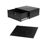 Infitronic INRS214-19 pollici, cassetto porta documenti in acciaio, con serratura, completamente estraibile, nero (4 U)