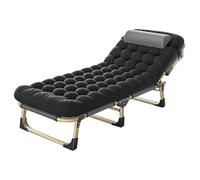 INFJMH Lettino da Campeggio con Materasso per Adulti Lettino da Campeggio Pieghevole Portatile Lettino Singolo Regolabile in 5 Posizioni Letto per Ospiti all'aperto per Viaggi in Ufficio