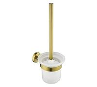 INFJMH Porta scopino per WC a Parete Portabicchieri Portascopino in Acciaio Inossidabile Accessori da Bagno salvaspazio Spazzolone WC Dorato