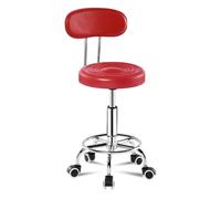 INFJMH Sgabello Sgabello da bar altezza bancone con schienale Sgabello da bar girevole rotolante in pelle PU con ruote Regolazione 44-56 cm for sala da pranzo pub cucina Soggiorno(Rot)