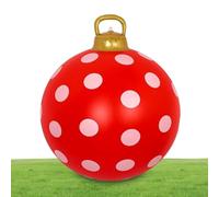 Inflatable Ball - Christmas Balls, Christmas Ornaments Decorated Ball 24, Props Red And White Festive Decorations For Party Winter Porch Garden Indoor Yard Outside Party Festival