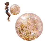 Inflatable Ball - Glitter Confetti Water Toy, Transparent Floating Party Accessory with Easy Air Pump Inflation Feature, Promotes Fun Group Splash Games, Ideal for Family Beach Trips Pool Celebrations