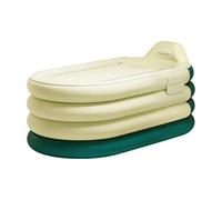 Inflatable Bathtub Full Body Soaking Tub Portable Blow Up Bath Durable Thick Material Foldable Compact Design Easy Inflate Drain Comfortable Support For Apartment Home Hotel Spa Ice Bath Recovery Athl