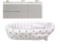 Inflatable Bathtub, portatile Bath Seat, 35,43 x 21,65 in Foldable Pool Tub, Soft Support Design, Quick-Drain Feature for Sink Shower Use, Outdoor Summer, Water Play Swimming
