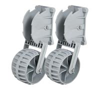 Inflatable Boat Launching Wheels, Portable 2 PCS Flip Up Retractable Dinghy Wheels Easy Mount Lightweight for Boats Trailering Trolly Raft Small Kayak