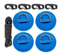 Inflatable Boat Rigging - Deck Cord with D-Ring Patch, Tie-Down Hardware Replacement, Strong Marine Gear Connector, Durable Adjustable Design | Reliable Kayak Canoe Setup, Ideale per Kayaking Outdoor