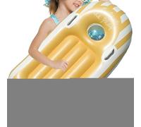 Inflatable Body Board Float, Portable Kids Surfboard with Handles, Swimming Training Gear for Pool Activities, Lightweight Water Sport Equipment Summer Outdoor Play Dive Snorkel Rescue Party