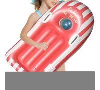 Inflatable Body Board, Portable Kids Surfboard with Handles, PVC Swimming Training Equipment for Summer, Outdoor Play, Water Sport, Party, Dive, Skate, Snorkel, Rescue, Beach Activity Gear, 119x58cm