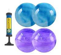 Inflatable Bouncy Ball - 2 pezzi Large 9 Inch Set | Cloud Bouncy Ball | Manual Air Pump Included, 8.66in Lightweight PVC, viola e blu Pack, per bambini all'aperto Playground Beach Party Games