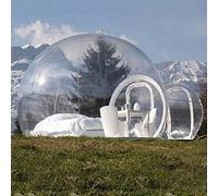 Inflatable Bubble House, Outdoor Camping Transparent Waterproof Luxury Dome Single Tunnel Inflatable Bubble Tent, Windproof And Rainproof Double Tent,4M Vision