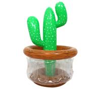 Inflatable Cactus Drink Cooler, Pool Party Ice Bucket, Floating Beverage Holder for Hawaiian Theme, Summer Fiesta Supplies, Fun Outdoor Bar Accessory, Beach Event, 19.29x28.35 Inches