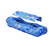 Inflatable Camping Sofa, Blow Up Lounger with Sunshade, Portable Air Couch, Waterproof Beach Tanning Bed, Outdoor Travel Seat, No Pump Lazy Sofa