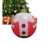 Inflatable Christmas Ball - 24 Inch Shiny Christmas Balls | Halloween Ghost Blow Up Inflatable | Giant Holiday Hanging Ornaments | Outdoor Indoor Decorations For Trees Balusters Branches Lawn Li