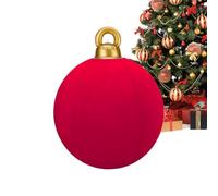 Inflatable Christmas Ball, Giant Flocked Ornament for Holiday Décor with Pvc Construction, Lightweight Inflatable Design for Yard, Lawn Garden Patio Wedding Workplace Dance Party and Indoor Celebratio