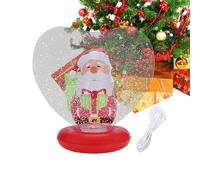 Inflatable Christmas Balls, Holiday Decorations, Figurine Inside Blow Ball 27.56x16.93 Inches, Heart Shape Light Up for Beach Patio Pathway, Public, Space Park, Waterproof, Eye Catching