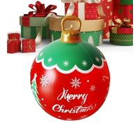Inflatable Christmas Balls Outdoor - Large 24in PVC Holiday Balloon, Bright Festive Ornament, Giant Outdoor Sphere, Eye Catching Decorative Inflatable Yard Display | Colorful Ornament Sphere for Lawn