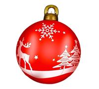 Inflatable Christmas Decorated Ball - Outdoor Large Decorated Ball | Hangable Christmas Blow Up Bal | Blow Up Ball for Yard Ornaments | Christmas Inflatable Ornaments for Balcony, Patio, & Yard