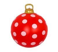 Inflatable Christmas Ornaments - Inflatable Baubles For Tree | 24 Inches Inflatable Ornaments Balls, Props Red And White Festive Decorations For Party Garden Indoor Outside Winter Porch Yard Party