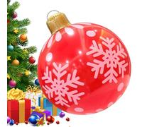 Inflatable Christmas Ornaments, Large 24inch Waterproof Ornament for Holiday, PVC Inflatable Christmas Balls, Party Home Garden Tree Lawn Patio Park